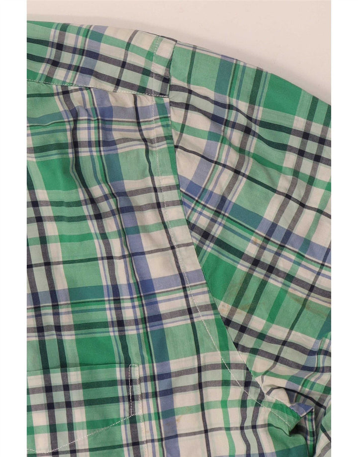 Gant Camicia da uomo in cotone scozzese grande verde
