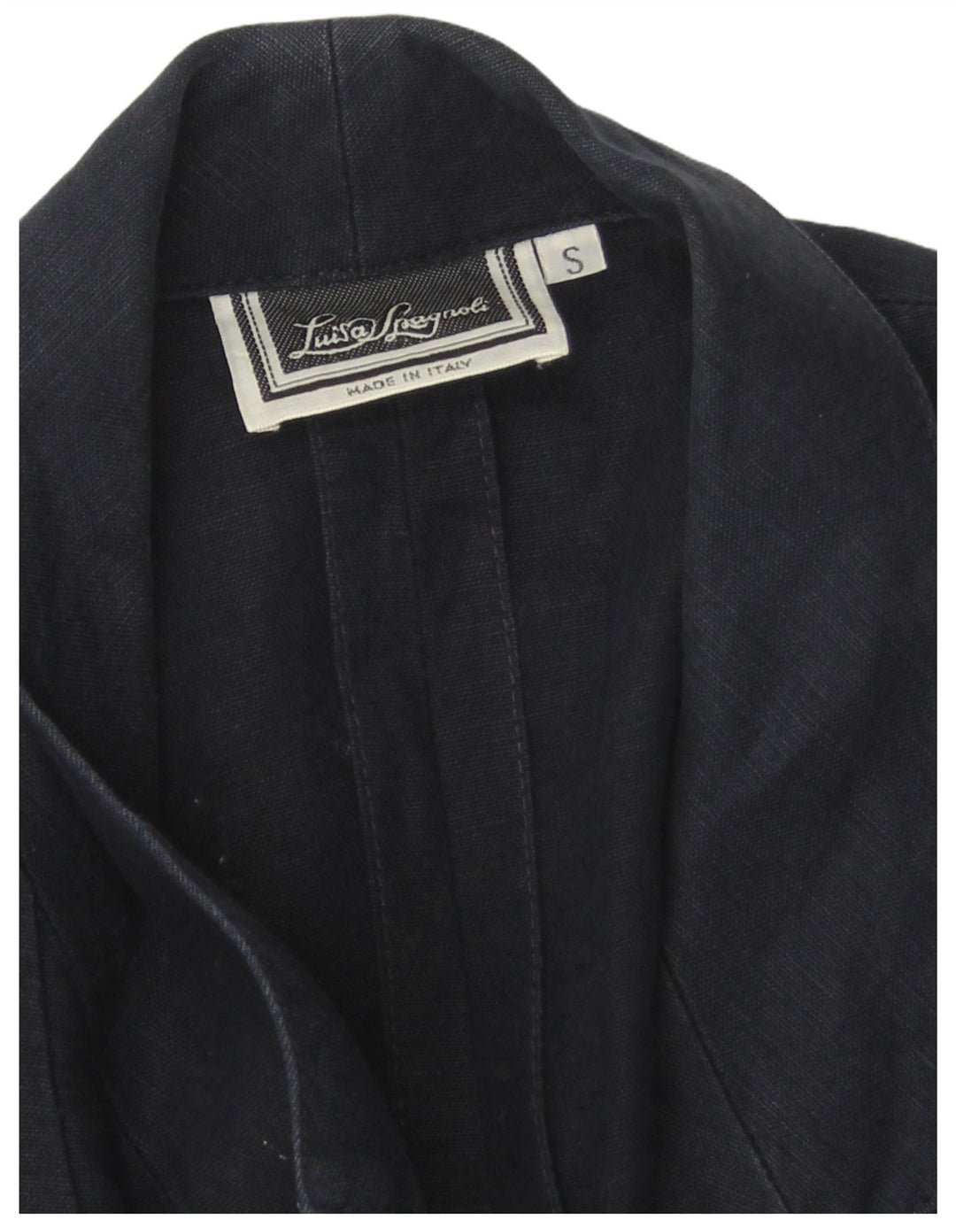 Luisa Spagnoli Giacca Blazer da Donna a 1 Bottone UK 10 Piccola Blu Navy