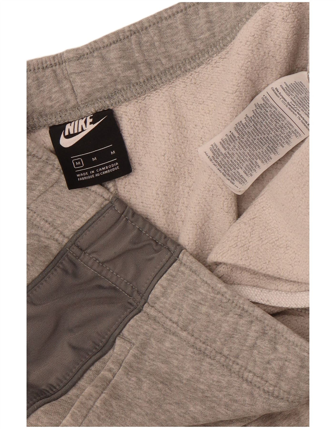 Pantaloni da tuta da uomo Nike Joggers in cotone color block grigio medio