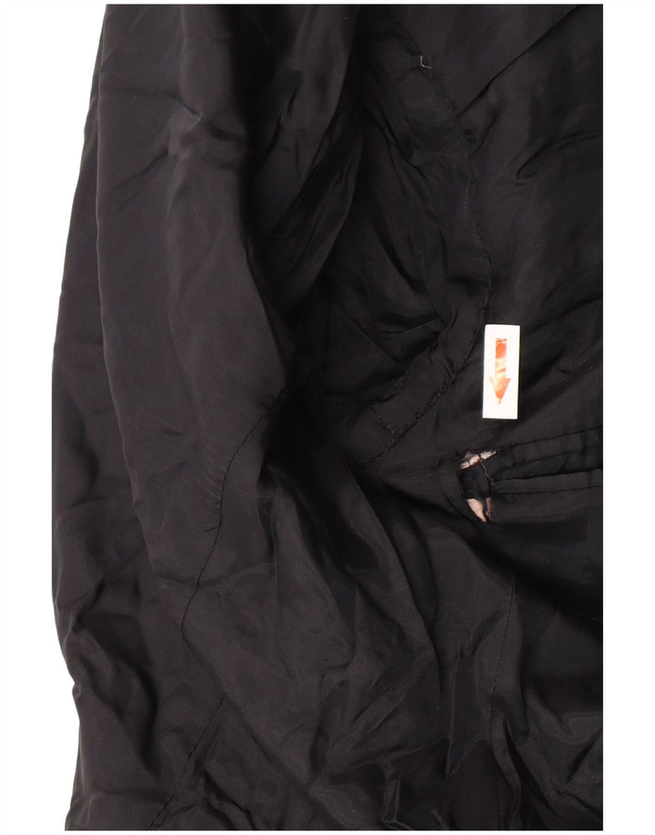 Giacca blazer in velluto da uomo a 3 bottoni Gino Sartore UK 36 piccola nera