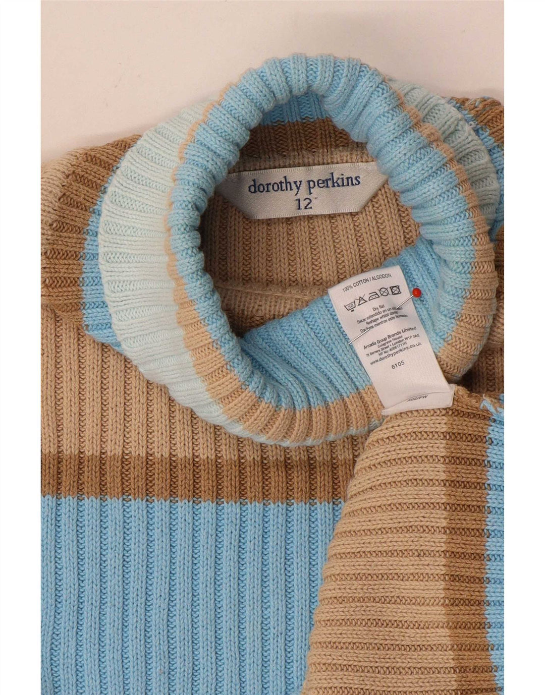Maglione maglione a collo alto da donna Dorothy Perkins UK 12 medio multicolore