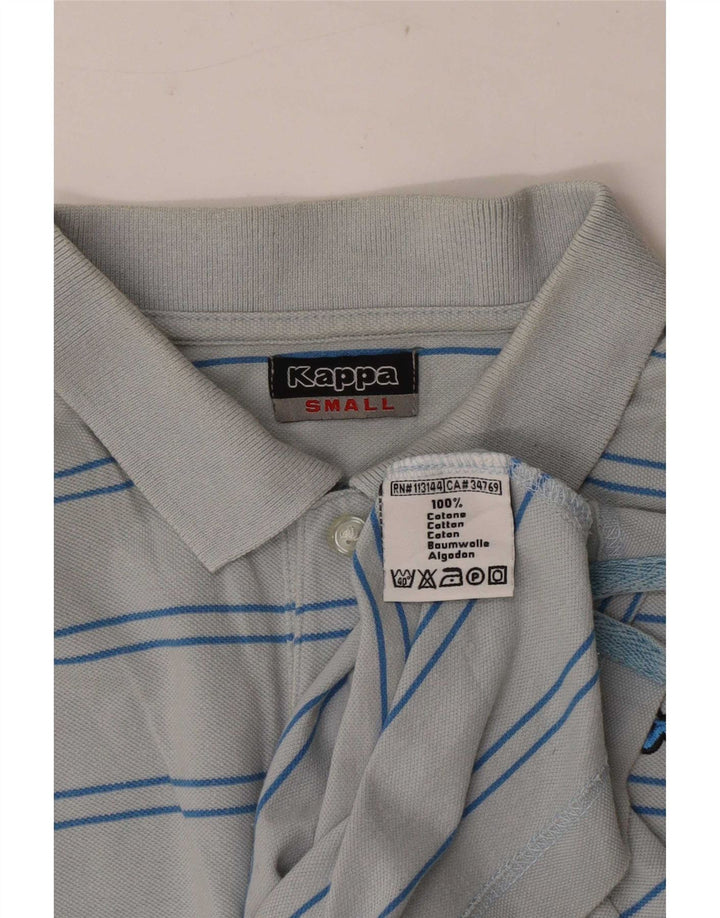 Polo Kappa Uomo Piccola in Cotone Rigato Blu