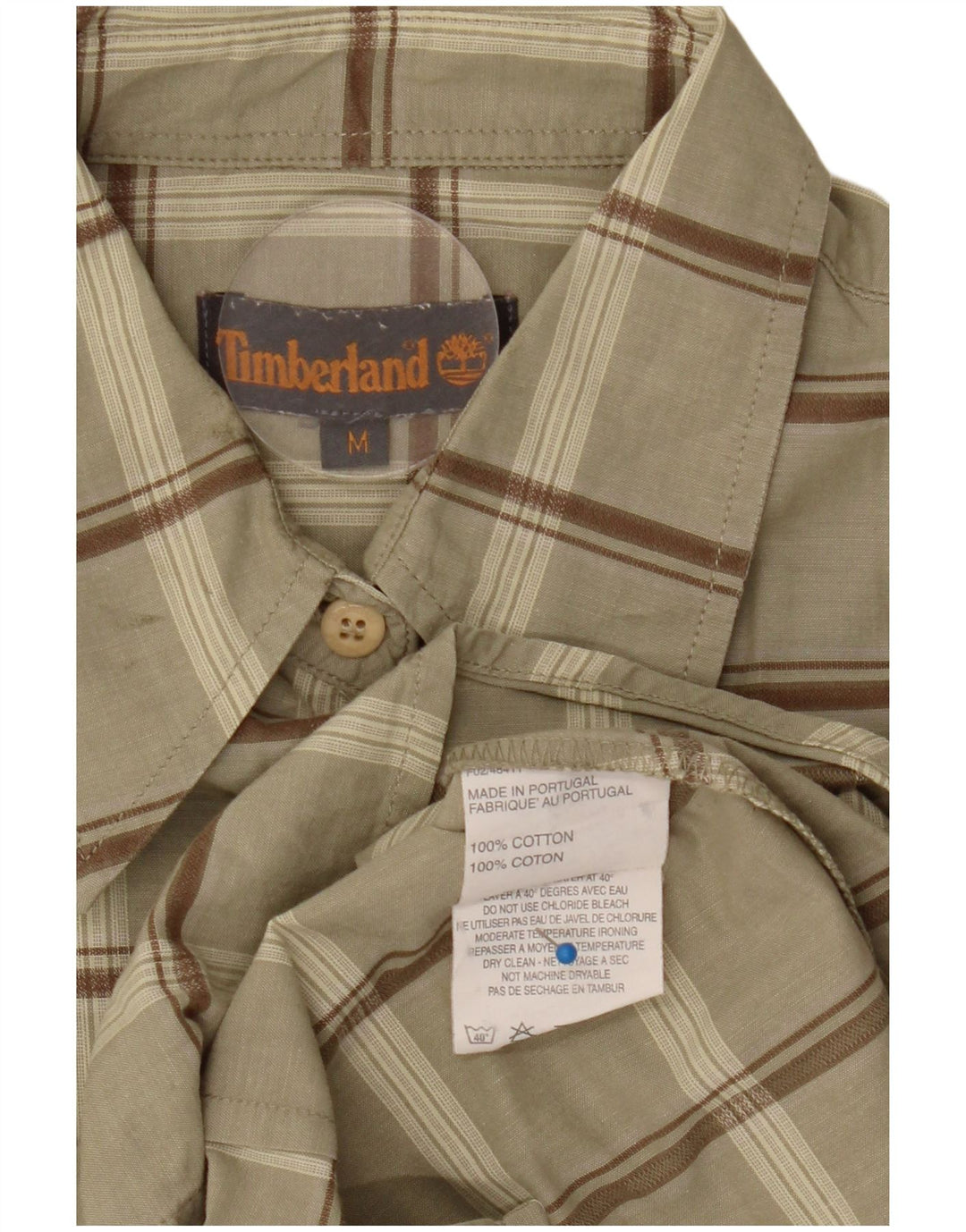 Camicia da donna Timberland UK 14 cotone a quadri kaki medio