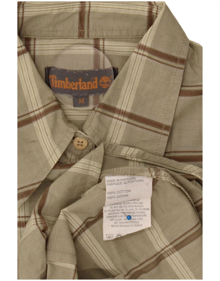 Camicia da donna Timberland UK 14 cotone a quadri kaki medio