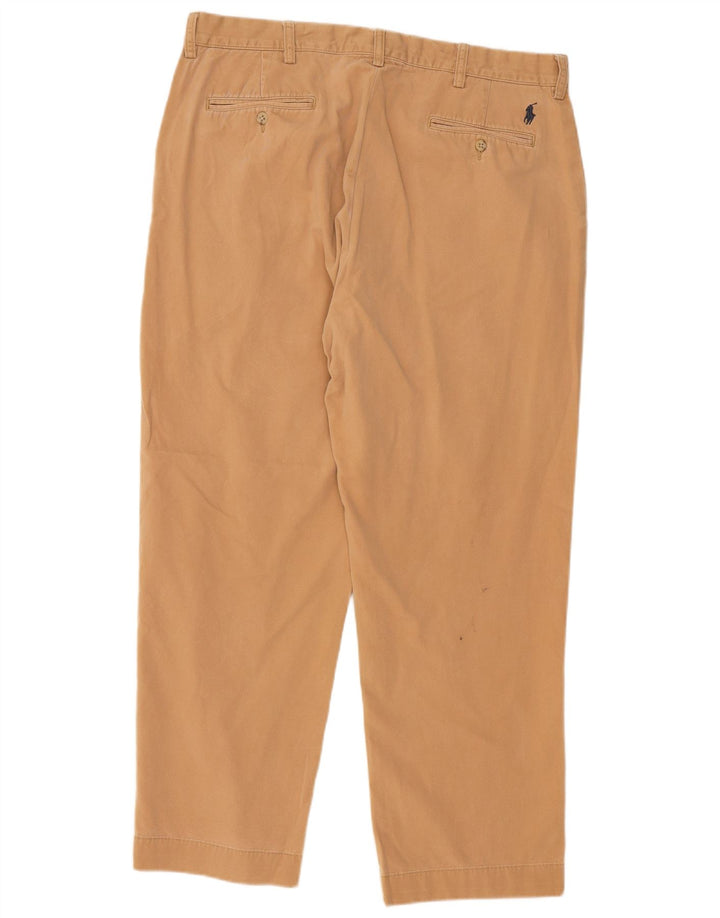 Pantaloni chino dritti da uomo Polo Ralph Lauren W38 L30 classico in cotone beige