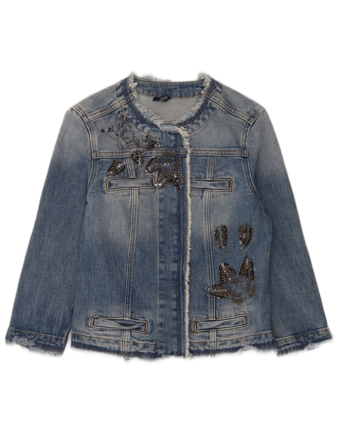 Giacca in denim corta da donna Liu Jo UK 8 piccola in cotone blu