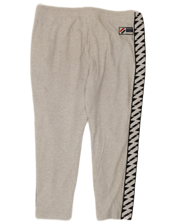 Superdry Womens Graphic Leggings UK 16 Large Grey Colourblock Cotton