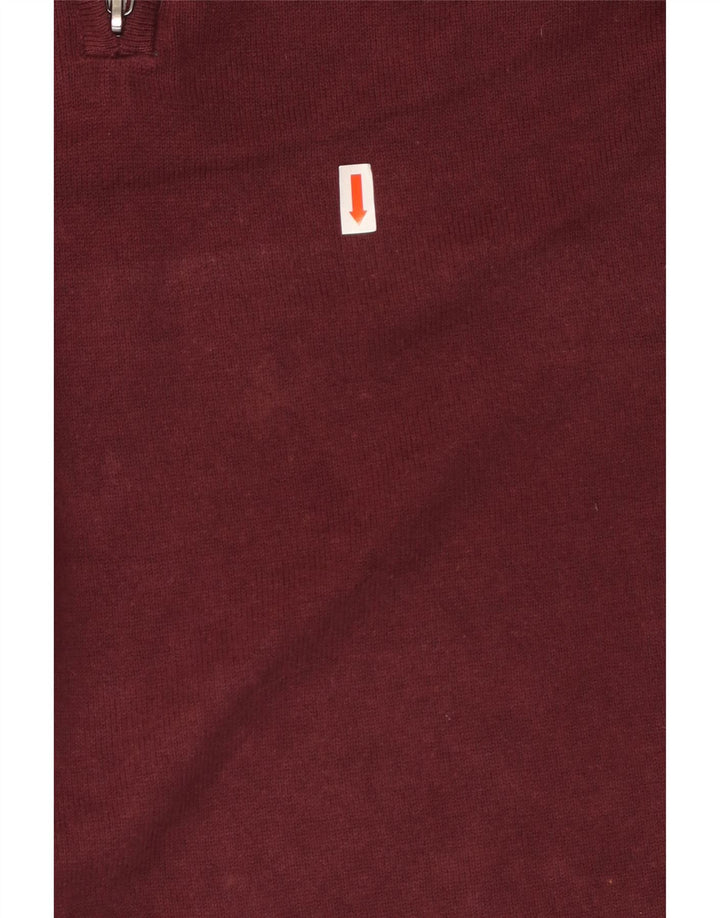 Maglione da uomo con zip e collo IZOD marrone medio