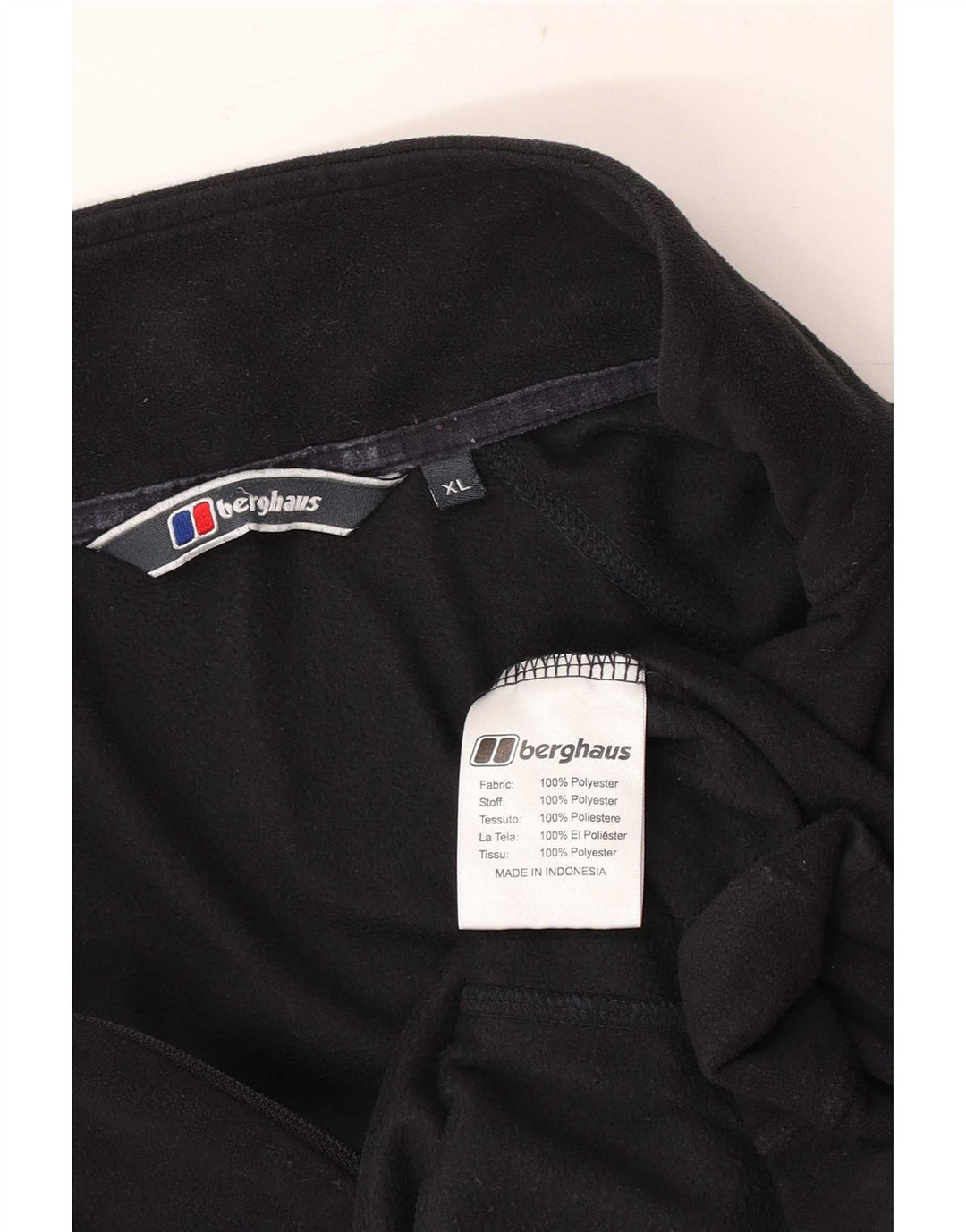 Maglione in pile da uomo Berghaus con zip e collo XL poliestere nero