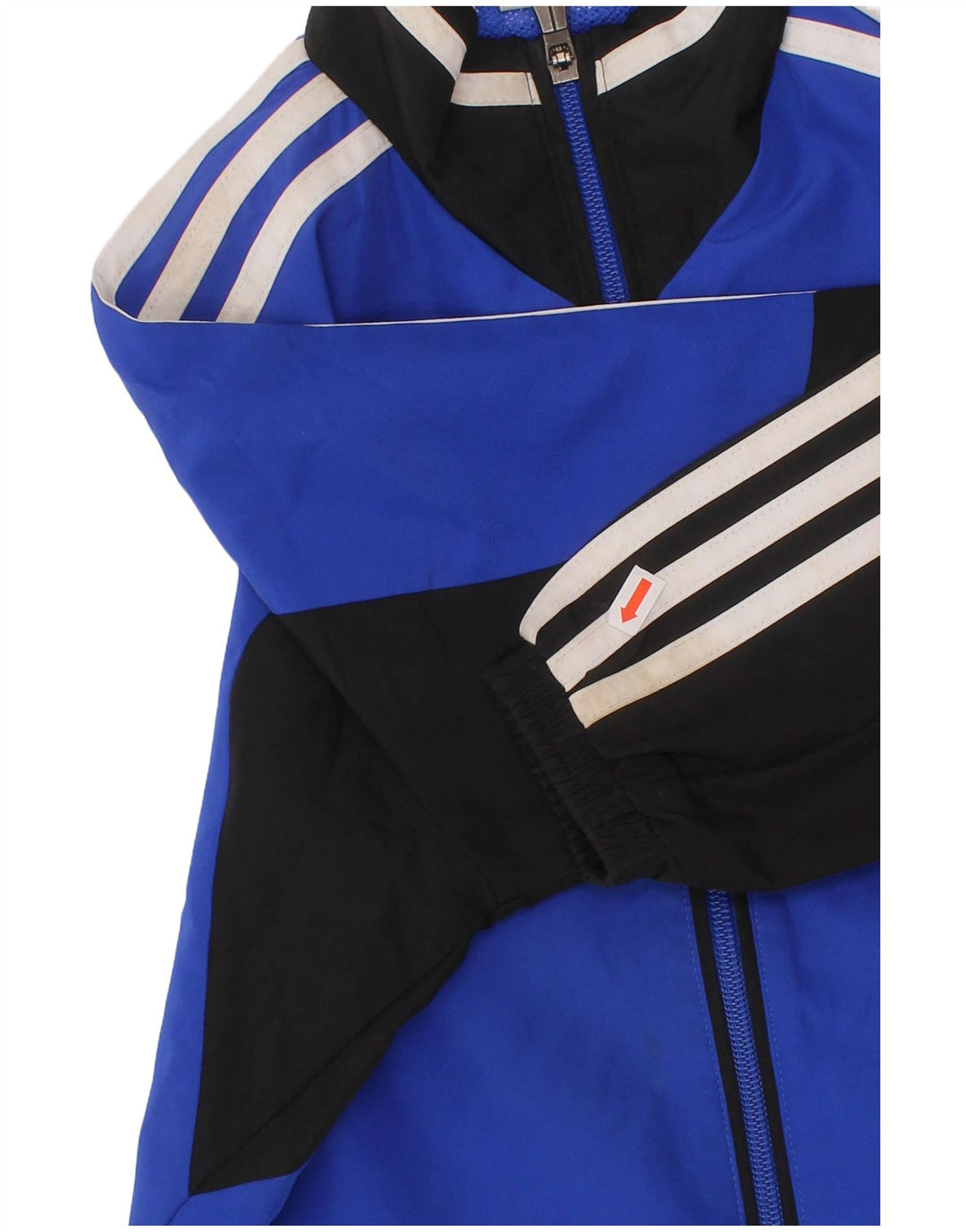 Giacca superiore della tuta da ragazzo ADIDAS 7-8 anni in poliestere color block blu