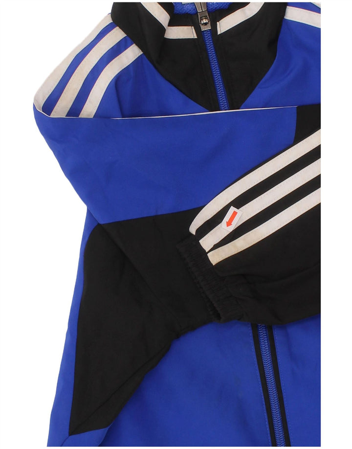 Giacca superiore della tuta da ragazzo ADIDAS 7-8 anni in poliestere color block blu