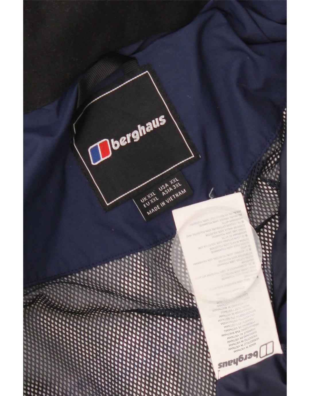 Giacca antipioggia da uomo con cappuccio Berghaus UK 44 2XL poliestere blu navy
