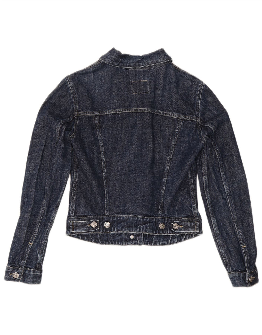 Giacca in denim corta da donna Gas UK 10 piccola in cotone blu navy