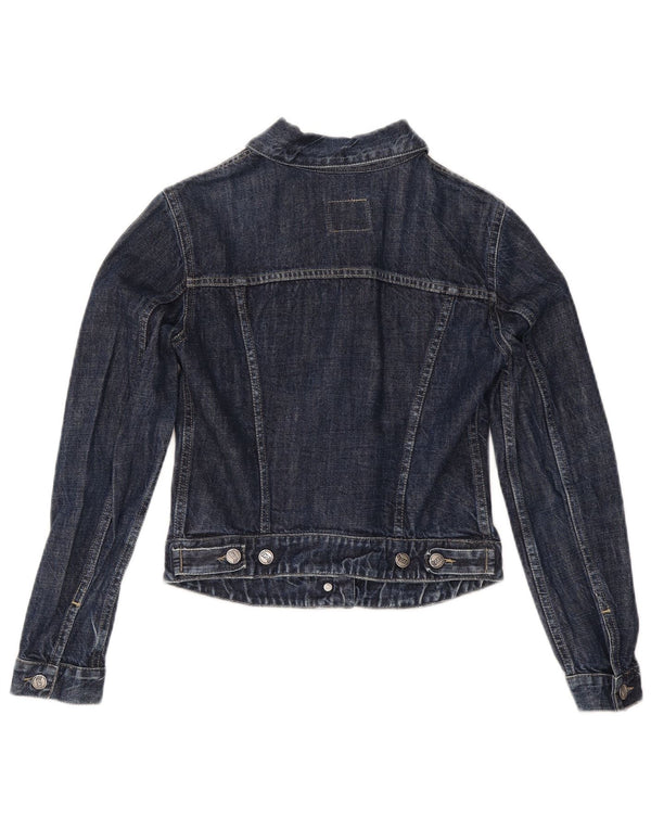Giacca in denim corta da donna Gas UK 10 piccola in cotone blu navy