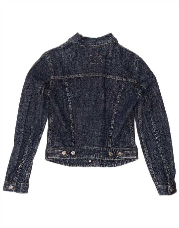 Giacca in denim corta da donna Gas UK 10 piccola in cotone blu navy