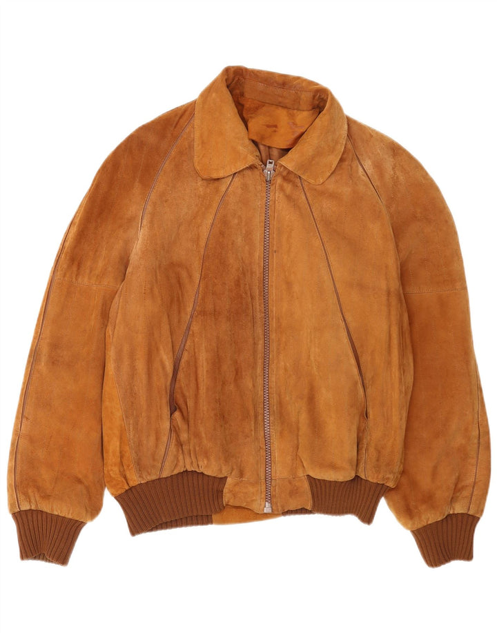 Giubbotto Bomber Uomo In Pelle Scamosciata Zanella IT 50 Large Marrone