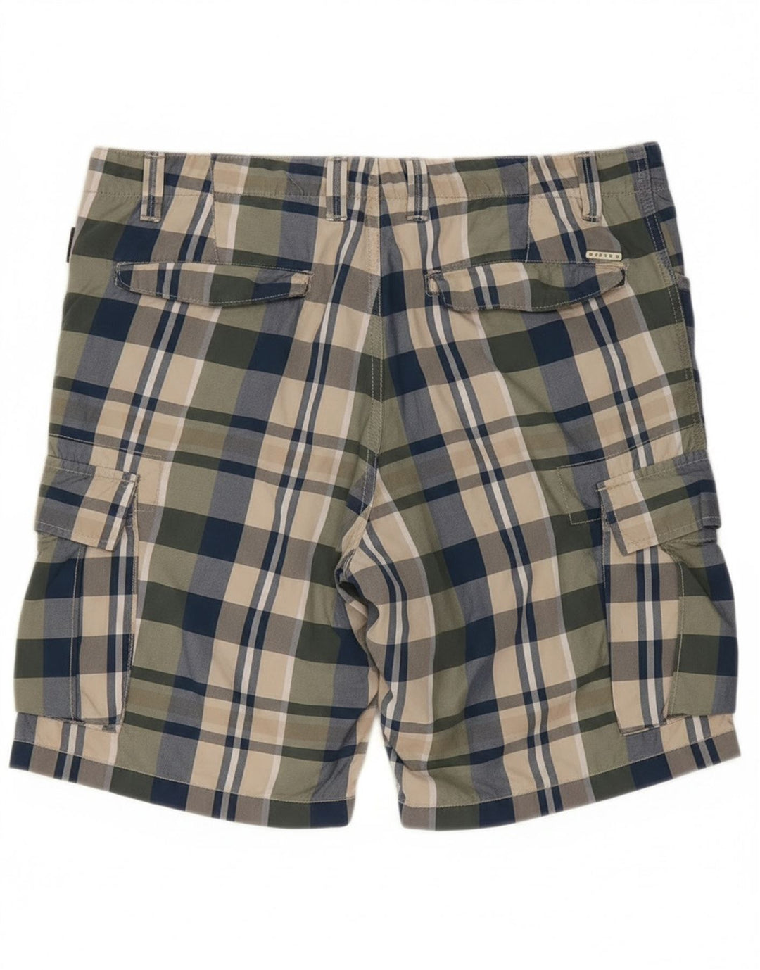 Pantaloncini cargo da uomo Sisley IT 50 Large W36 in cotone a quadri multicolore