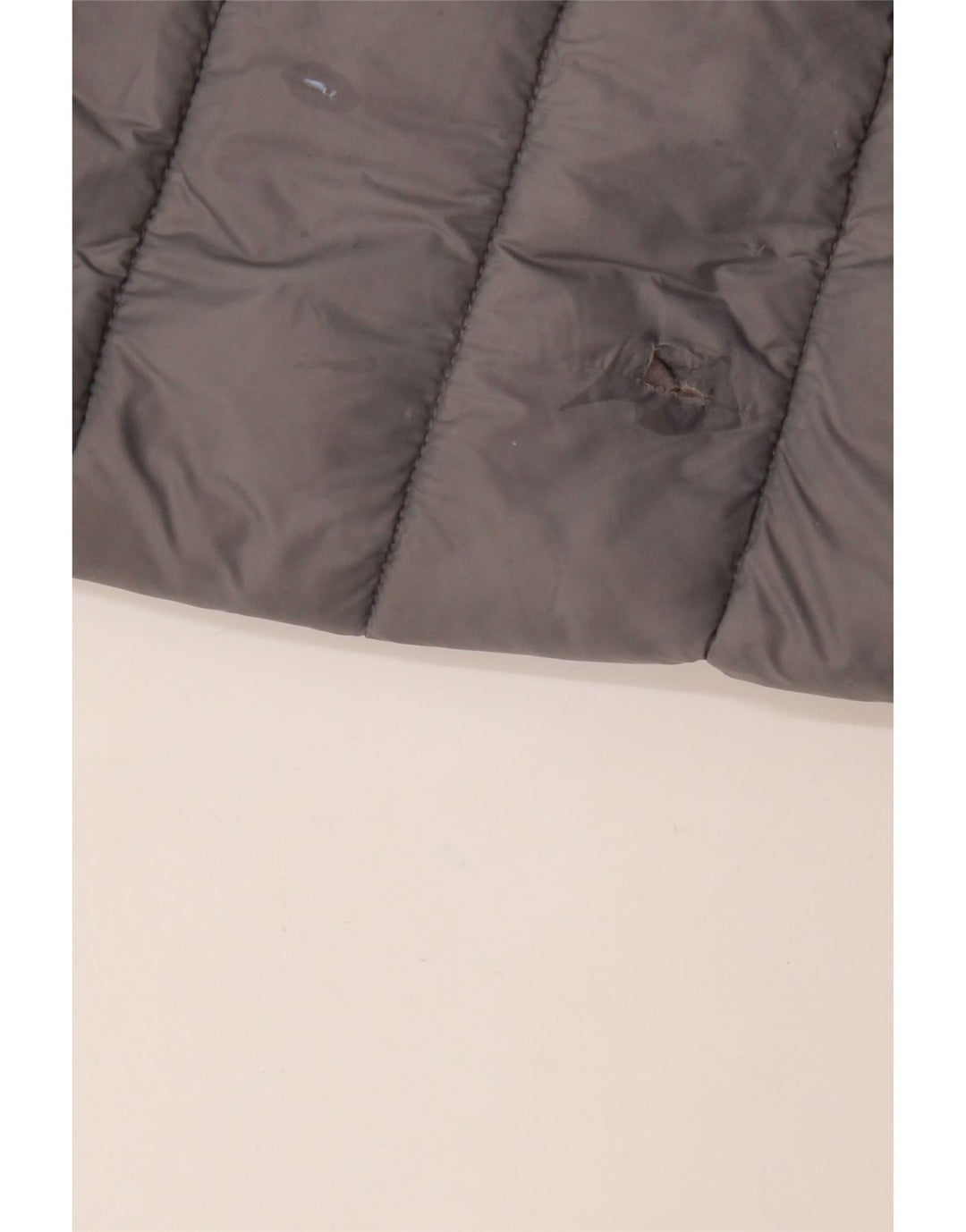 MICHAEL KORS Cappotto imbottito con cappuccio da donna UK 16 Grande nylon grigio