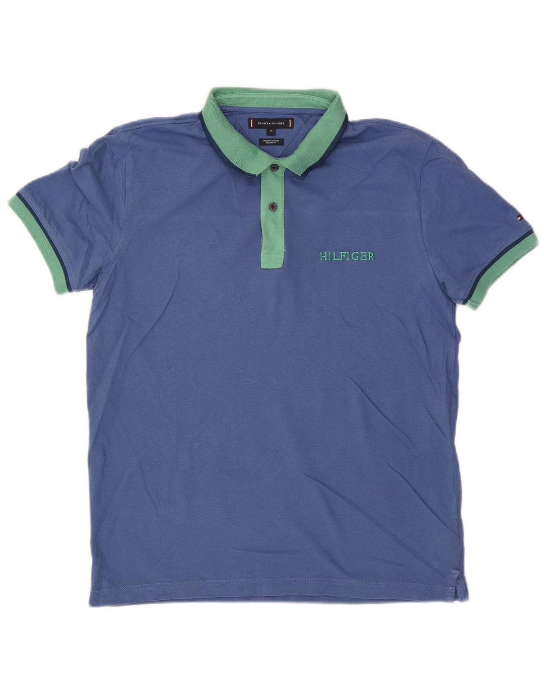 TOMMY HILFIGER Polo da uomo vestibilità regolare in cotone blu medio