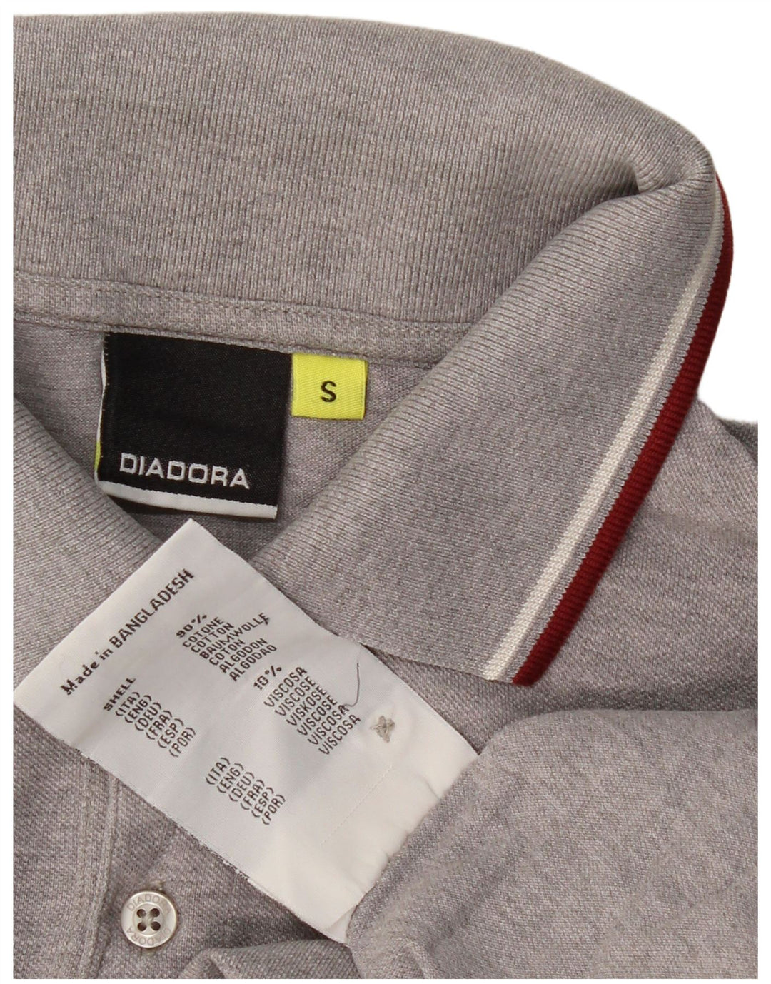 Polo DIADORA Uomo Small Grigio Cotone