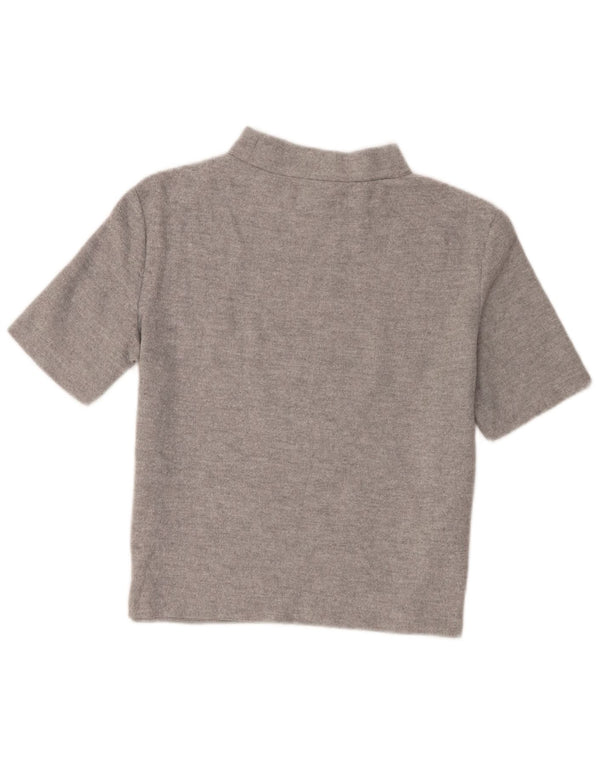 T-shirt corta Zara Trafaluc da donna UK 14 Poliestere grigio medio