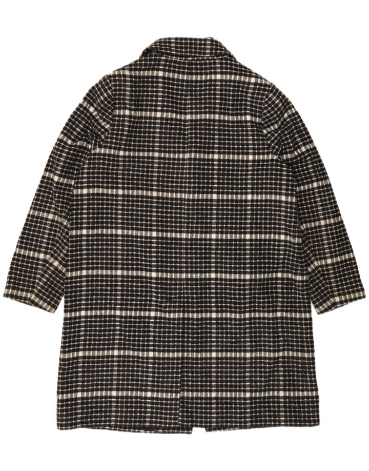 Soprabito da donna Marks & Spencer vestibilità ampia UK 18 XL poliestere nero a quadri