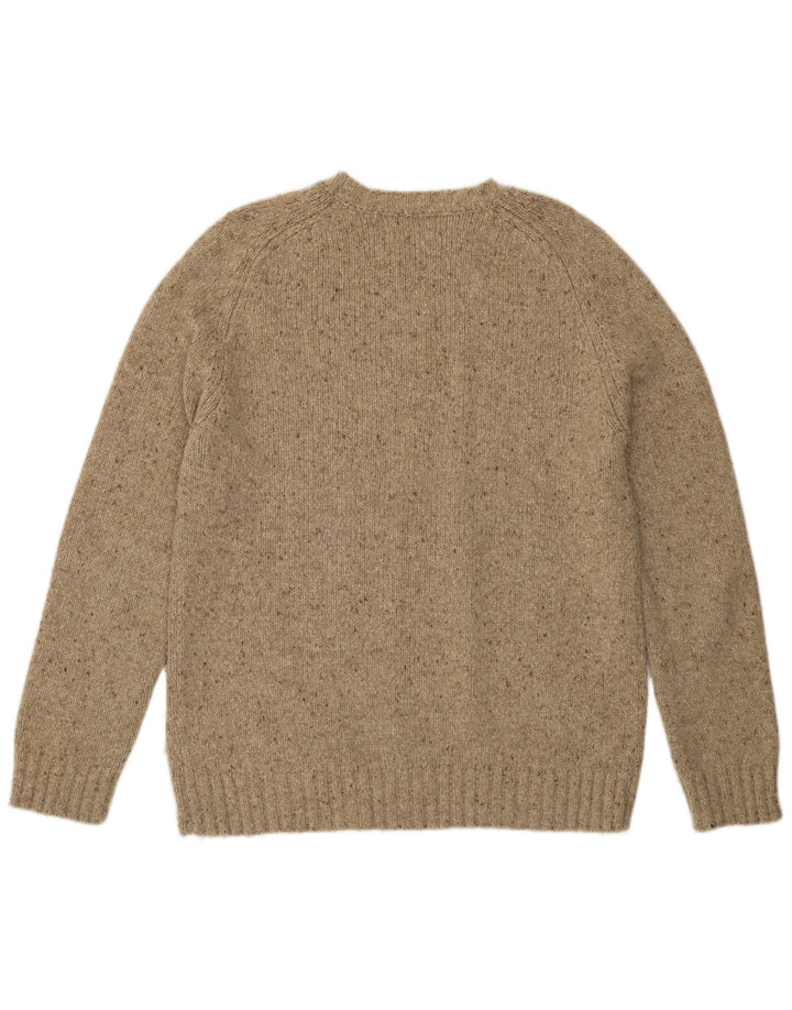 Maglione maglione girocollo da uomo John Lewis beige medio chiazzato