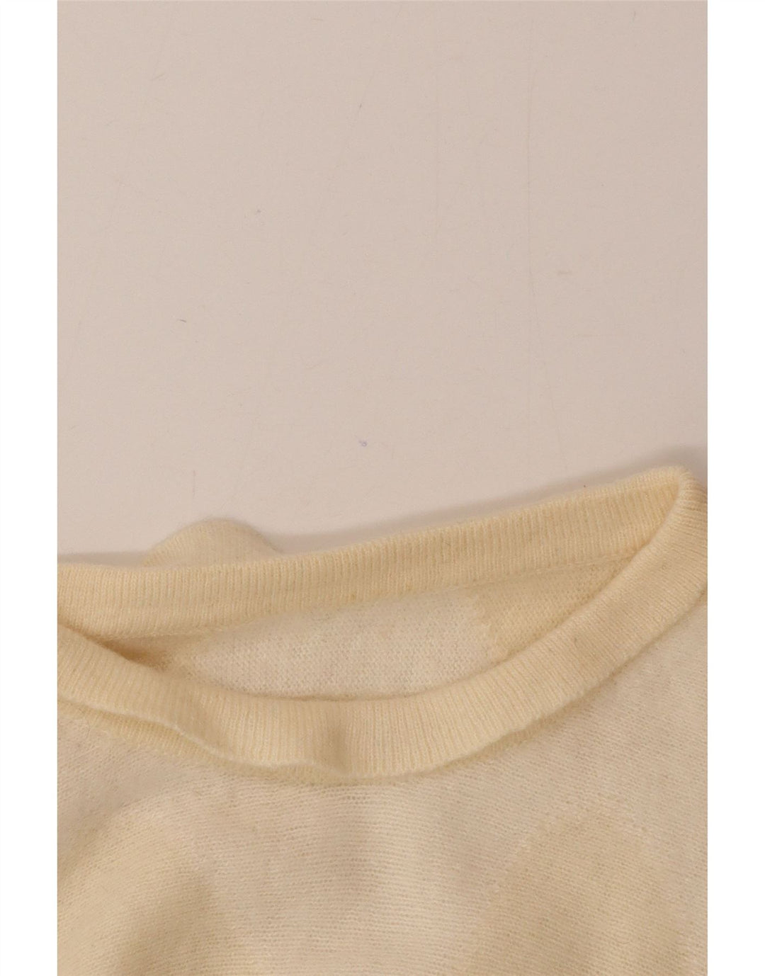 Maglione maglione vintage da donna con scollo a barca UK 14 Beige medio