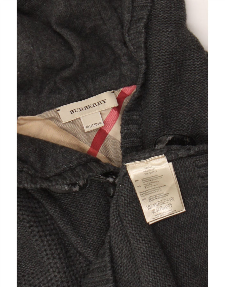 Maglione con cappuccio per ragazzi Burberry 9-10 anni in cotone grigio