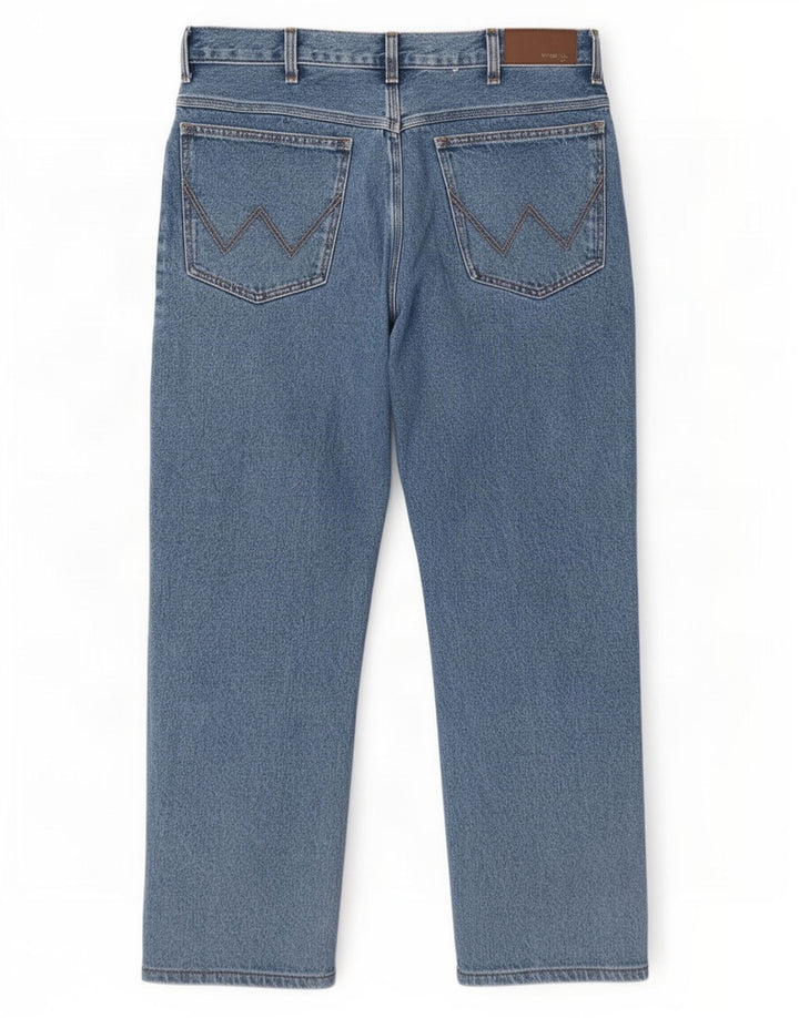 Jeans dritti da uomo Wrangler W38 L27 cotone blu