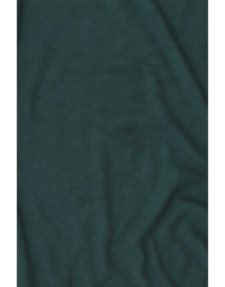 Top manica lunga da donna Marks & Spencer UK 18 XL verde acrilico