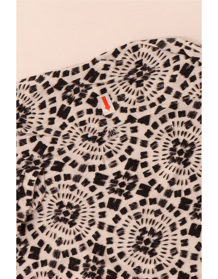 MICHAEL KORS Abito da donna senza maniche a trapezio UK 18 XL Rayon floreale nero