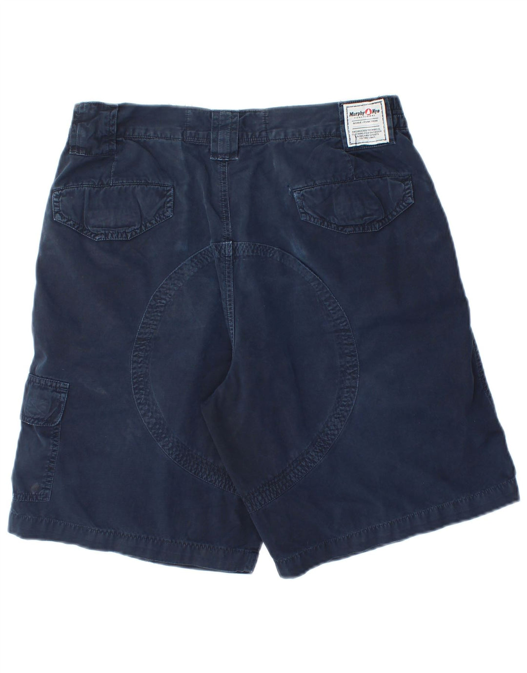 Pantaloncini cargo da uomo Murphy & Nye W30 cotone blu navy medio