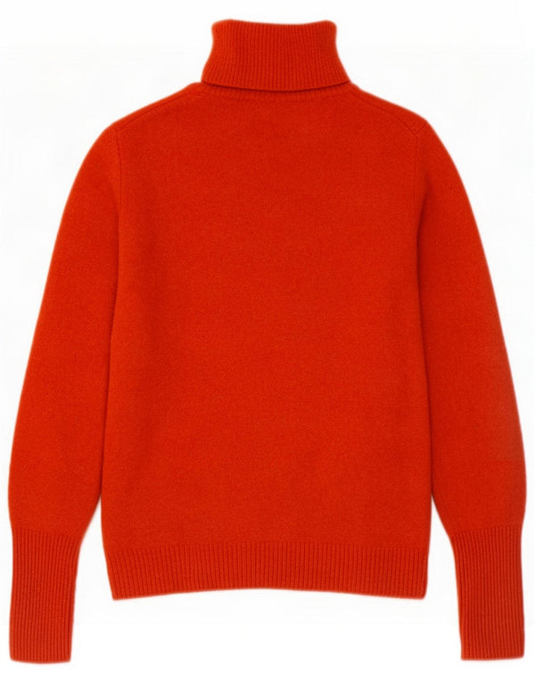 Max Mara Womens Weekend Crop Roll Neck Jumper Sweater UK 10 Small Orange