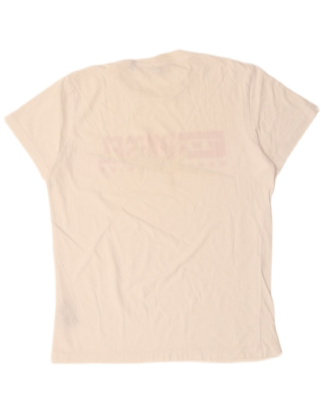 T-shirt grafica da uomo Diesel Top grande in cotone bianco sporco