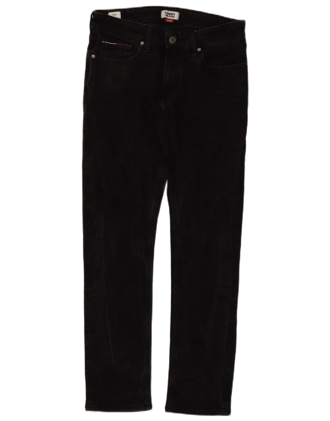 Jeans slim da uomo Tommy Hilfiger W32 L32 cotone nero