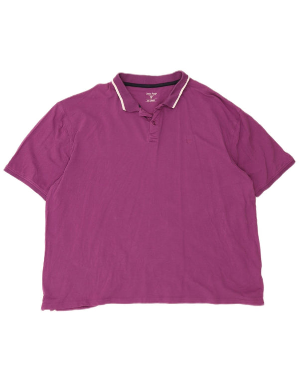 Polo da uomo James Pringle 2XL cotone viola