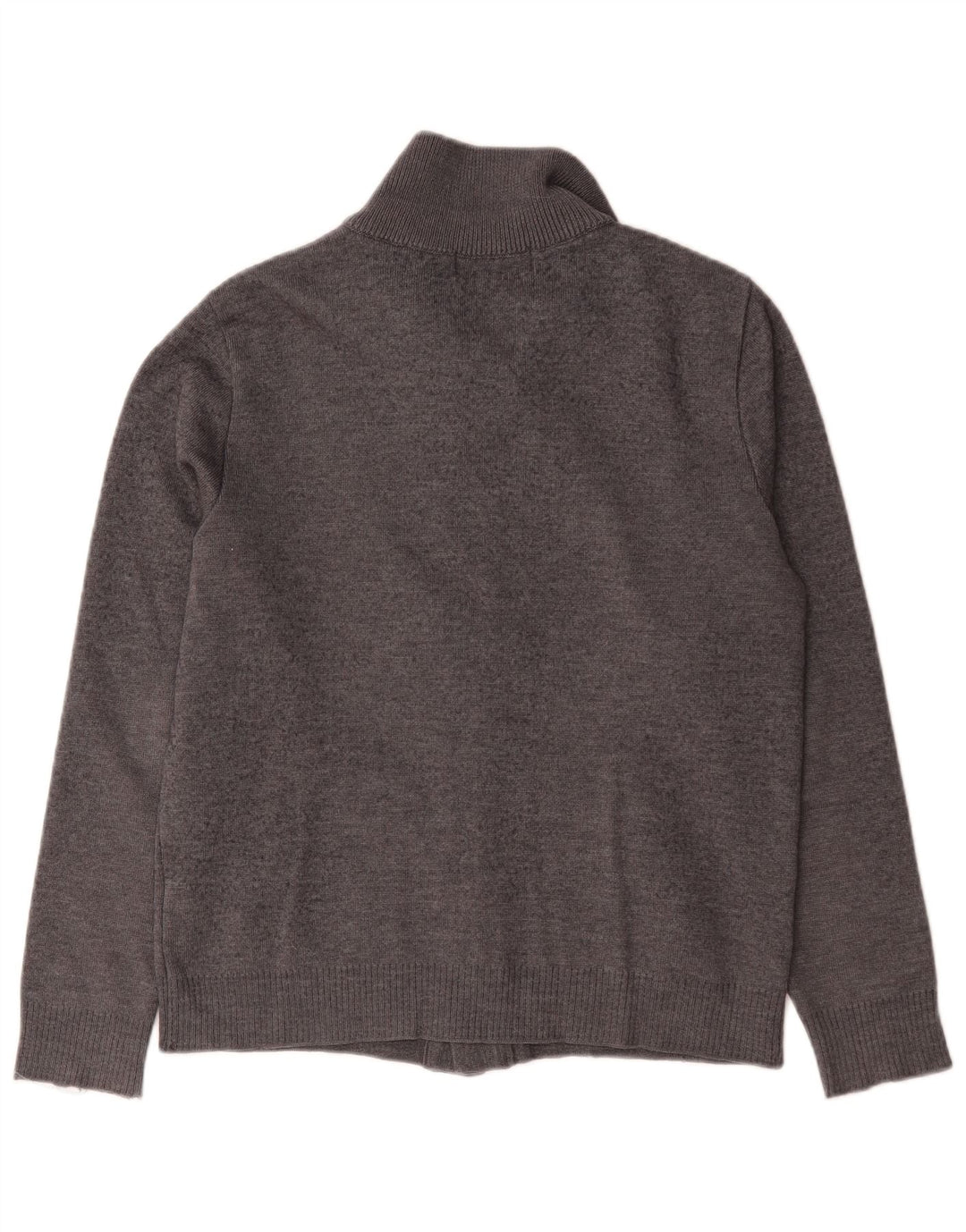 Maglione cardigan da uomo Zara grande in lana grigia