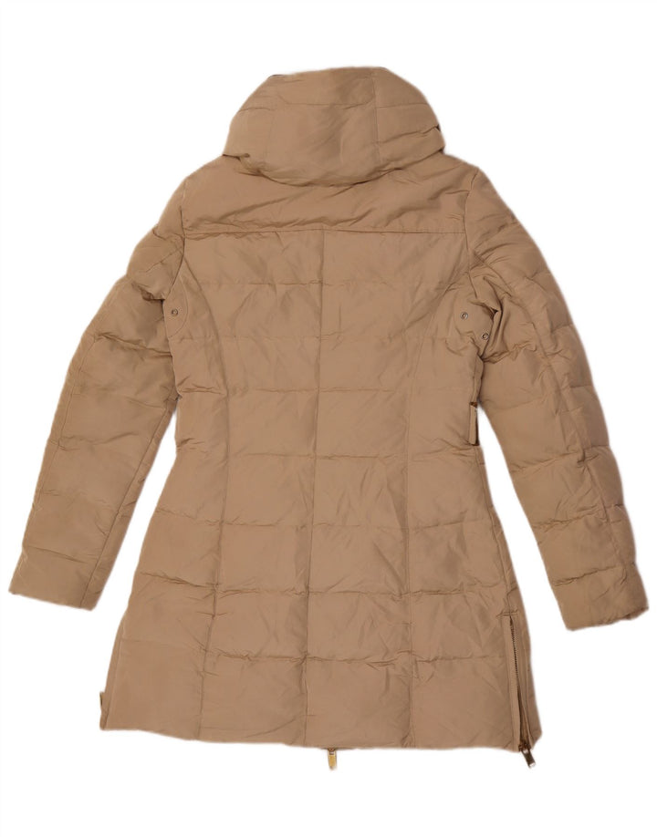 Cappotto imbottito oversize con cappuccio da donna Zara UK 10 piccolo Beige