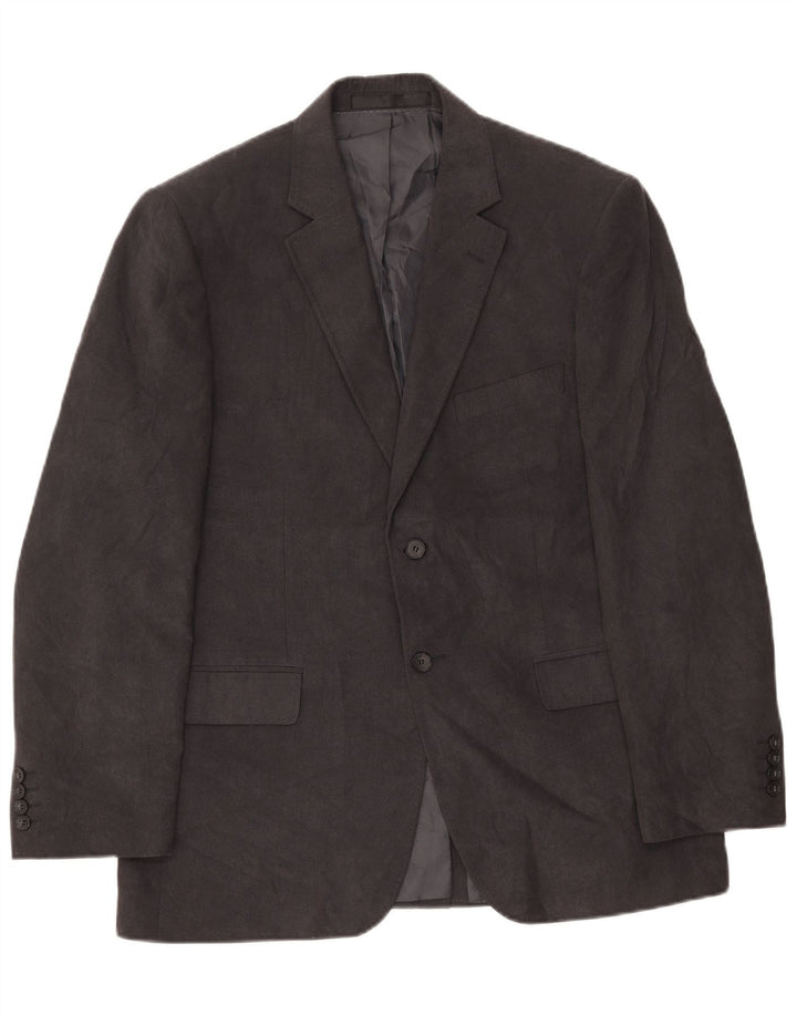 Giacca blazer da uomo Marks & Spencer vestibilità regolare a 2 bottoni UK 40 grande grigia