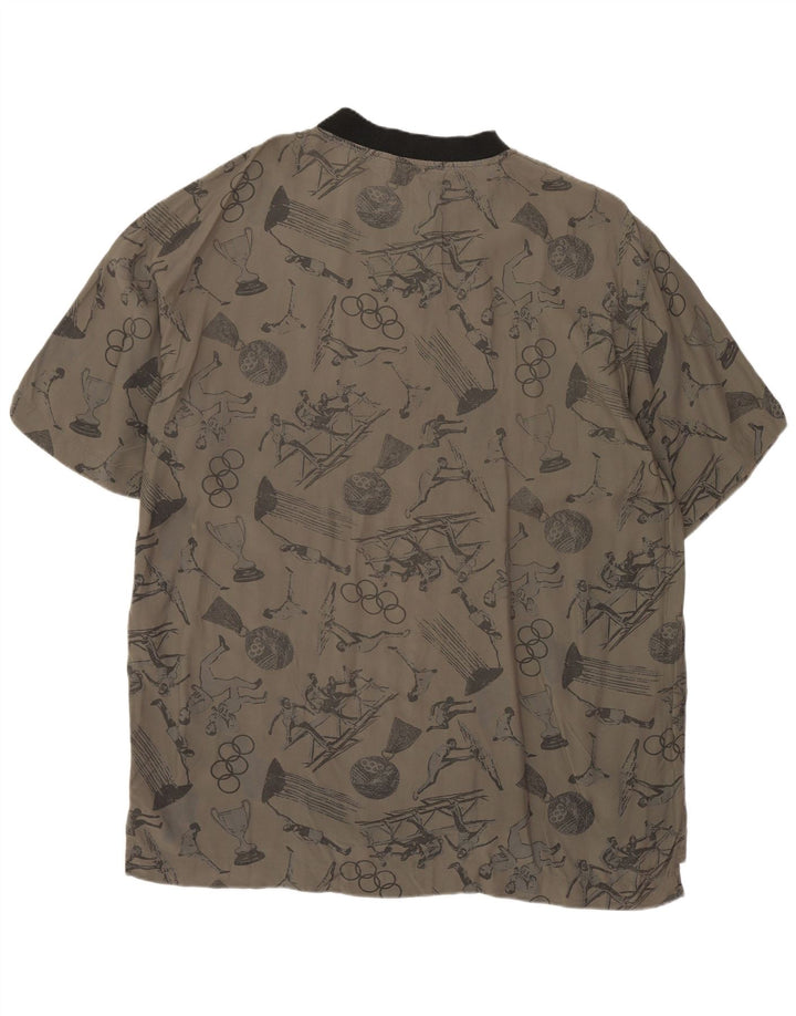 T-shirt grafica da uomo CIAO Top in viscosa grigio medio