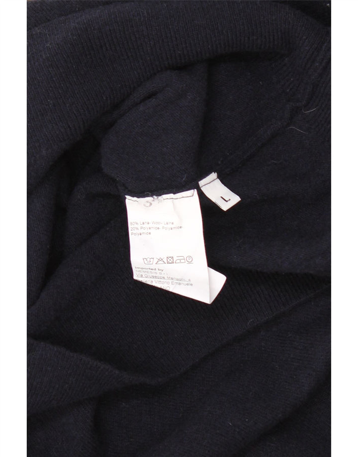 MARLBORO CLASSICS Womens Crew Neck Jumper Sweater UK 16 Large Navy Blue Vintage Marlboro Classics and Second-Hand Marlboro Classics from Messina Hembry 