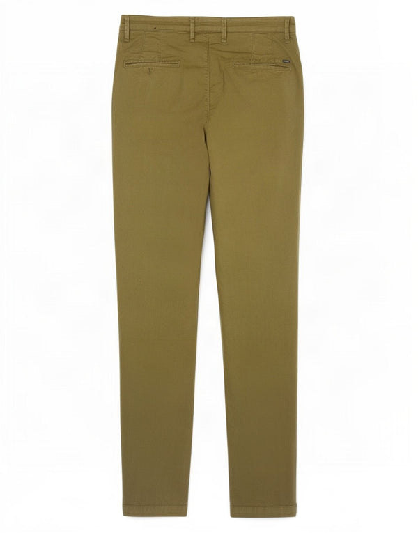 Pantaloni Chino Slim Uomo Liu Jo IT 46 Small W28 L32 Cotone Maculato Kaki