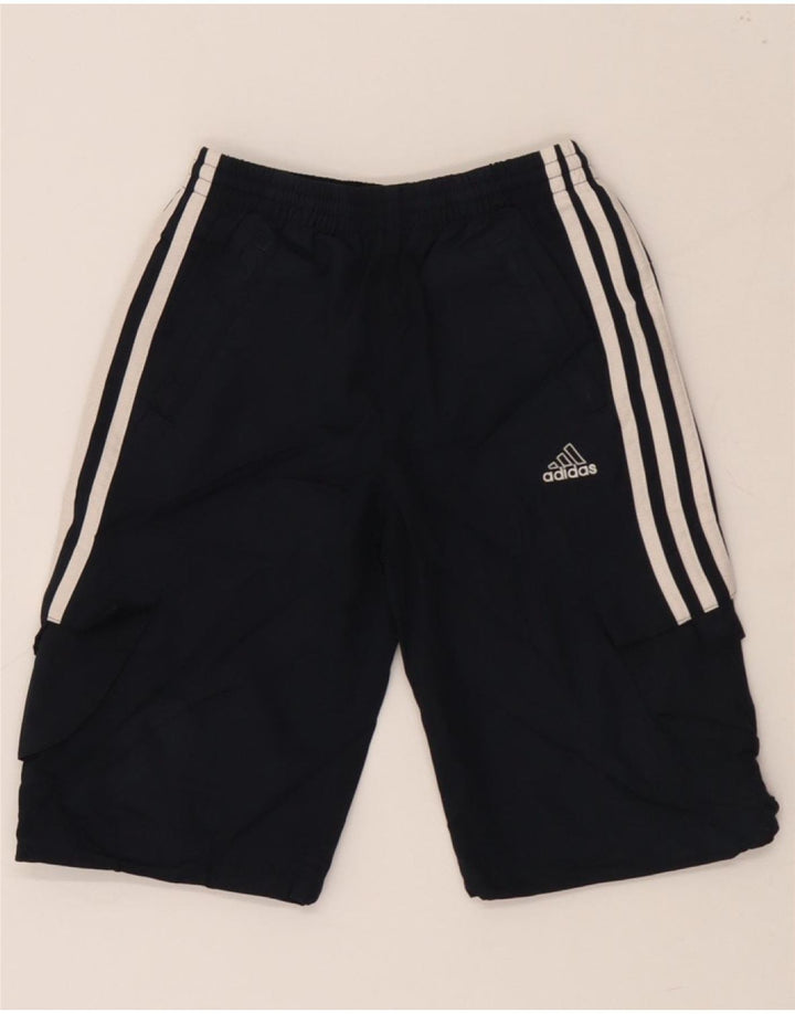 ADIDAS Boys Sport Shorts 8-9 Years Navy Blue Vintage Adidas and Second-Hand Adidas from Messina Hembry 