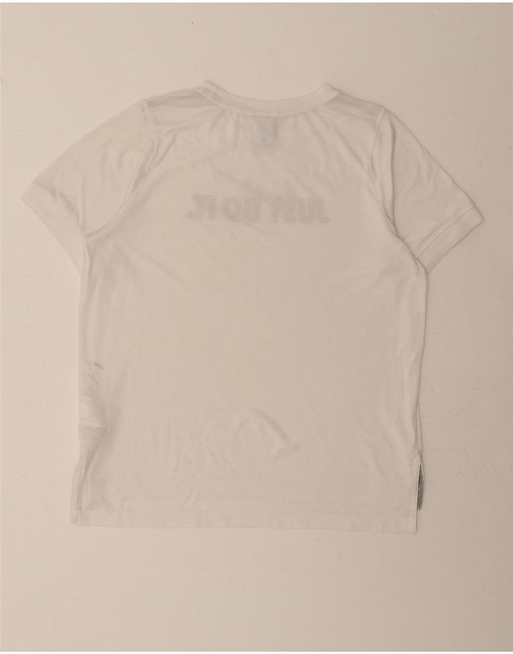 NIKE Womens Graphic T-Shirt Top UK 14 Medium White Polyester Vintage Nike and Second-Hand Nike from Messina Hembry 