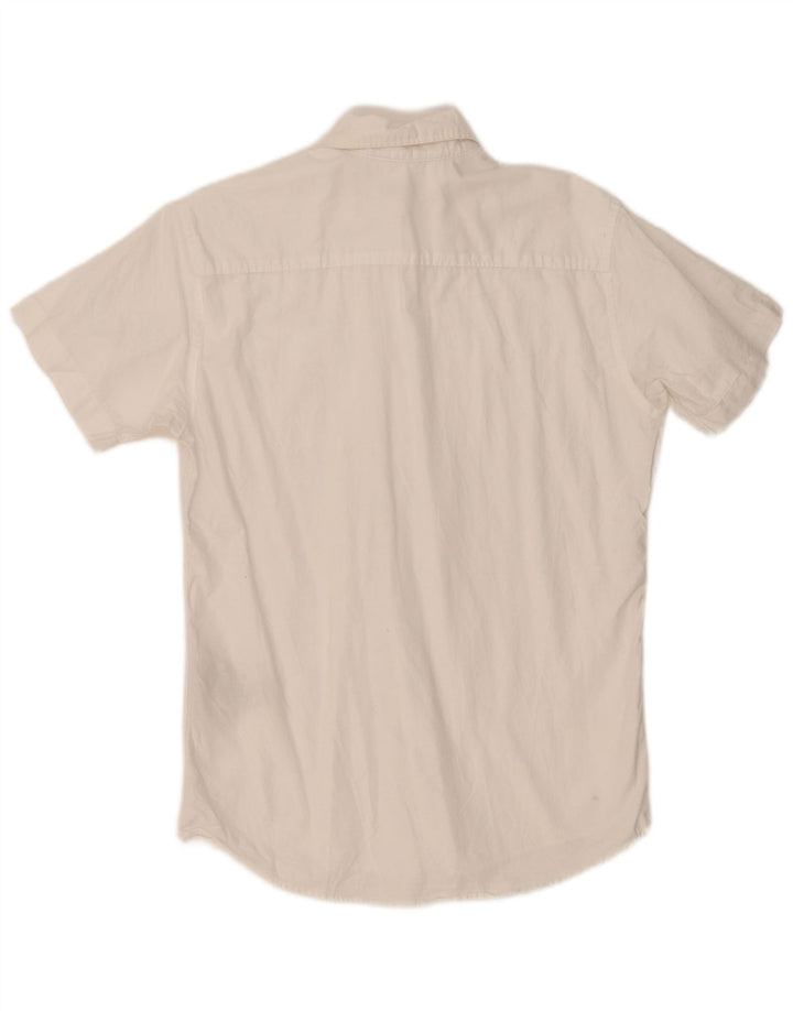 JACK & JONES Camicia a maniche corte da uomo piccola in cotone bianco