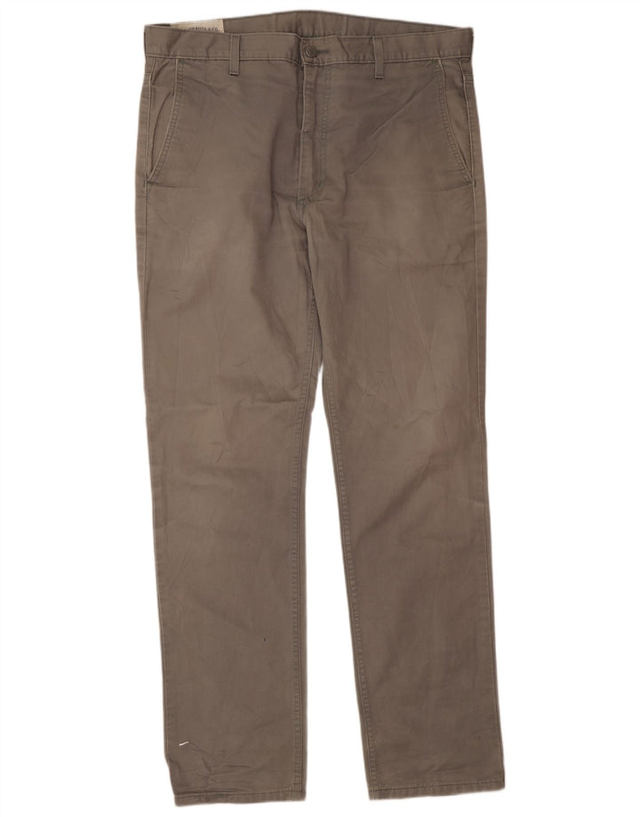 Pantaloni chino regolari da uomo Levi's W36 L32 in cotone grigio