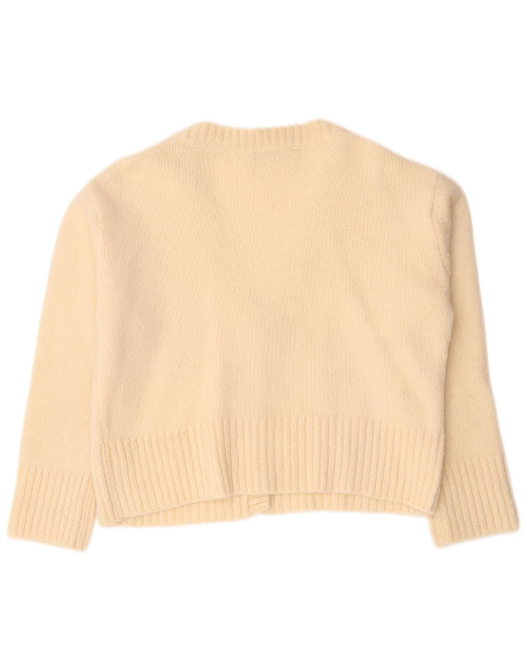 Maglione cardigan vestibilità ampia da donna Zara UK 14 lana bianca mediocre