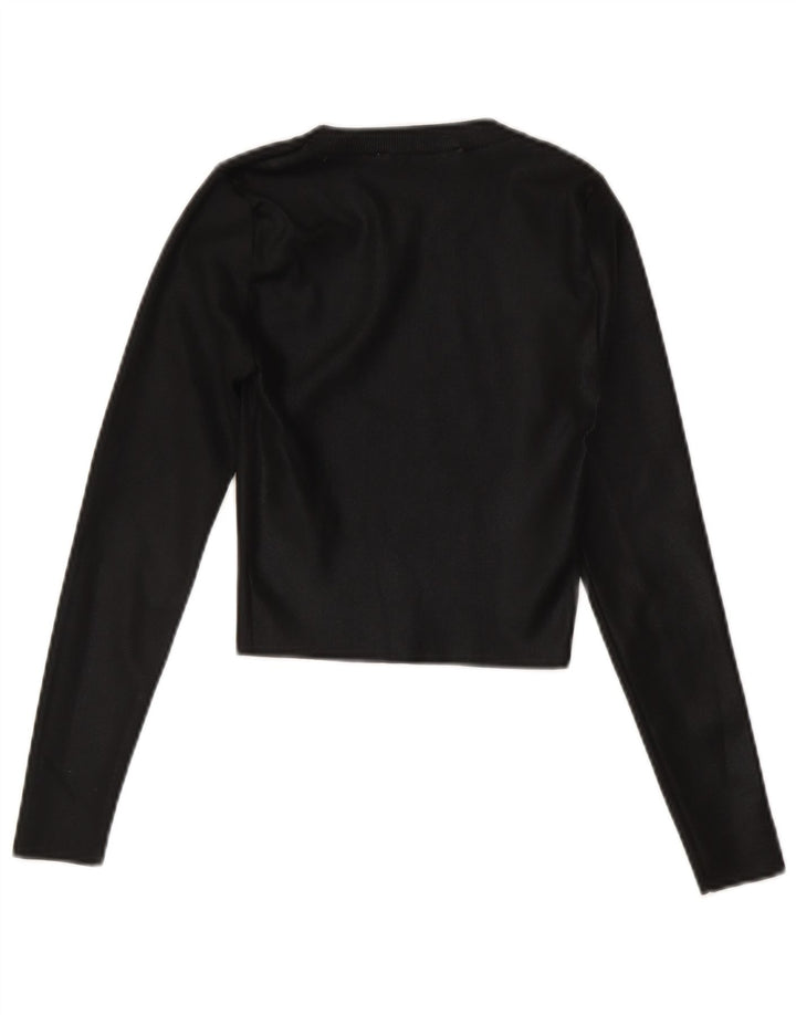 Maglione corto girocollo da donna Zara UK 8 piccolo nero