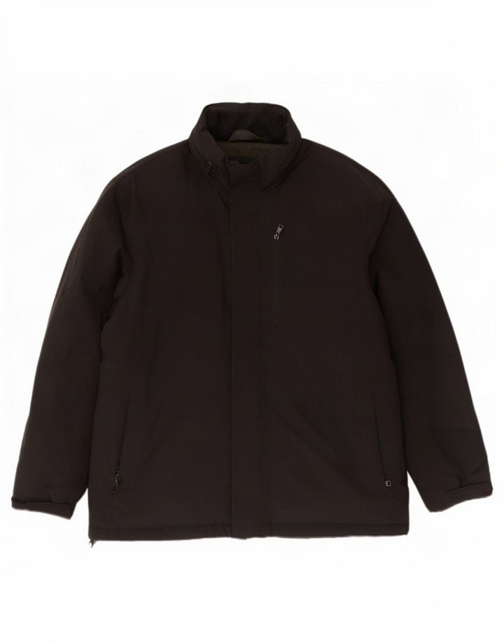 Giacca a vento con cappuccio da uomo Marks & Spencer UK 44 2XL Poliestere nero